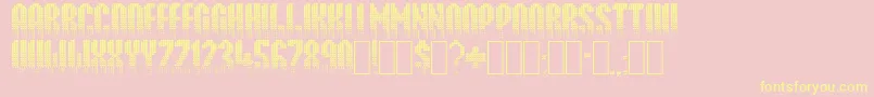 フォントDelusion – 黄色のフォント、ピンクの背景