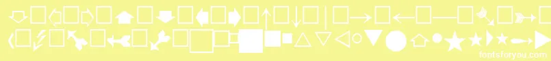 フォントPigraphatt – 黄色い背景に白い文字