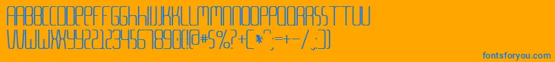 Metalang Font – Blue Fonts on Orange Background
