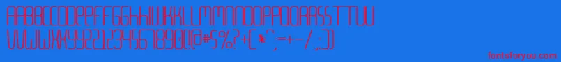 Metalang Font – Red Fonts on Blue Background