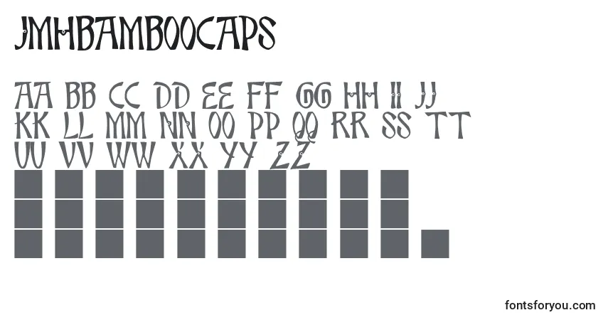 Schriftart JmhBambooCaps – Alphabet, Zahlen, spezielle Symbole