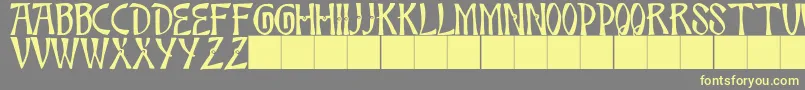 JmhBambooCaps Font – Yellow Fonts on Gray Background