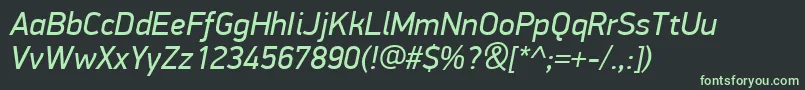 fuente PfdindisplayproItalic – Fuentes Verdes Sobre Fondo Negro