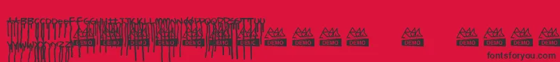 Mosku Font – Black Fonts on Red Background