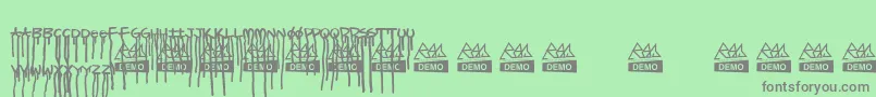 Mosku Font – Gray Fonts on Green Background