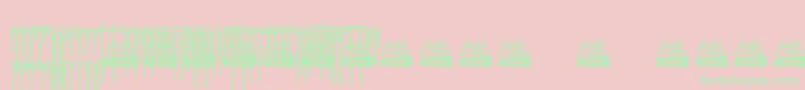 Mosku Font – Green Fonts on Pink Background