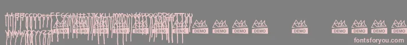 Mosku Font – Pink Fonts on Gray Background