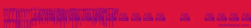 Mosku Font – Purple Fonts on Red Background