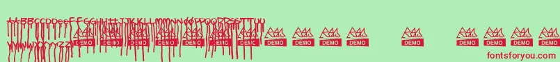 Mosku Font – Red Fonts on Green Background
