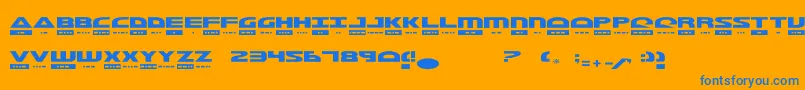 Morst Font – Blue Fonts on Orange Background