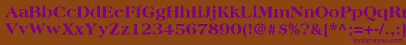 CountrysideBlackSsiExtraBold Font – Purple Fonts on Brown Background