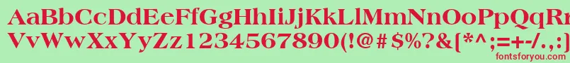 CountrysideBlackSsiExtraBold Font – Red Fonts on Green Background