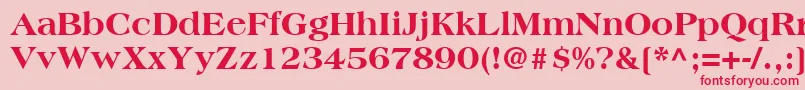 CountrysideBlackSsiExtraBold Font – Red Fonts on Pink Background