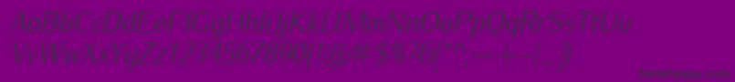 IwonacondlightItalic Font – Black Fonts on Purple Background