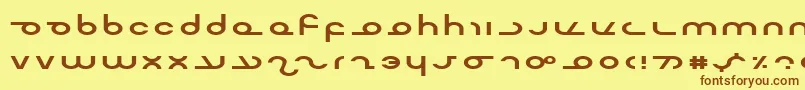 Mastere Font – Brown Fonts on Yellow Background