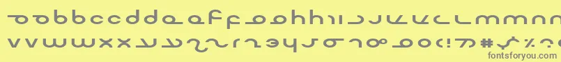 フォントMastere – 黄色の背景に灰色の文字