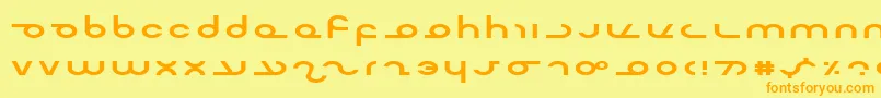 Mastere Font – Orange Fonts on Yellow Background