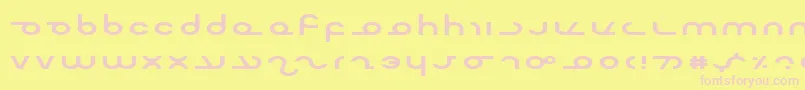 Mastere Font – Pink Fonts on Yellow Background