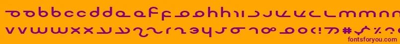 Mastere Font – Purple Fonts on Orange Background