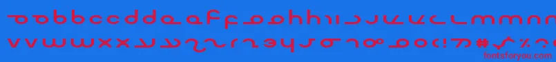 Mastere Font – Red Fonts on Blue Background