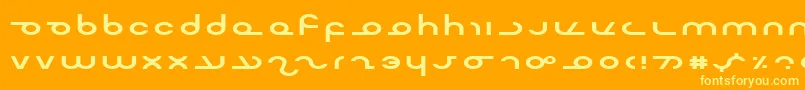 フォントMastere – オレンジの背景に黄色の文字