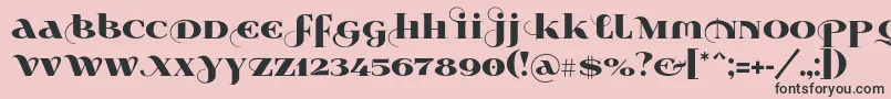 Wabroye014 Font – Black Fonts on Pink Background