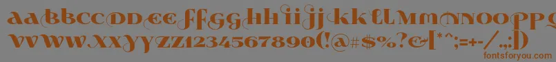 Wabroye014-Schriftart – Braune Schriften auf grauem Hintergrund