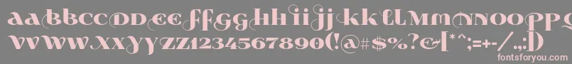 Wabroye014 Font – Pink Fonts on Gray Background