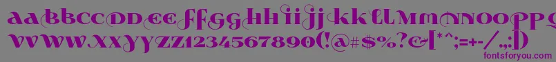Wabroye014-Schriftart – Violette Schriften auf grauem Hintergrund