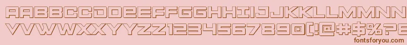 Montroc3D Font – Brown Fonts on Pink Background