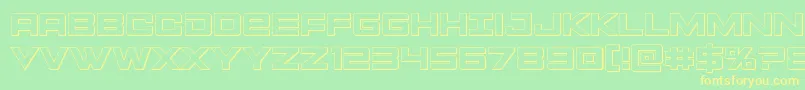 Montroc3D Font – Yellow Fonts on Green Background