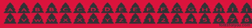 Asxmastrees Font – Black Fonts on Red Background