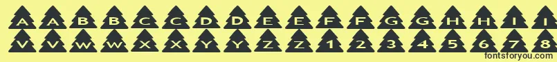 Asxmastrees Font – Black Fonts on Yellow Background