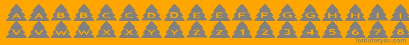 フォントAsxmastrees – オレンジの背景に灰色の文字