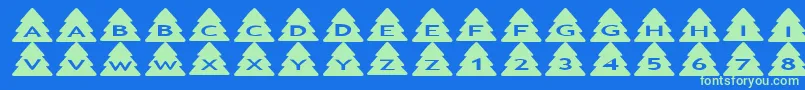 fuente Asxmastrees – Fuentes Verdes Sobre Fondo Azul