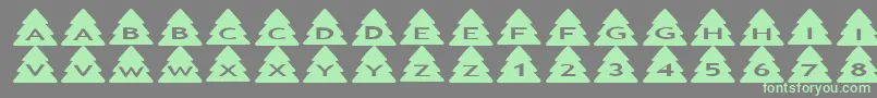 Asxmastrees Font – Green Fonts on Gray Background