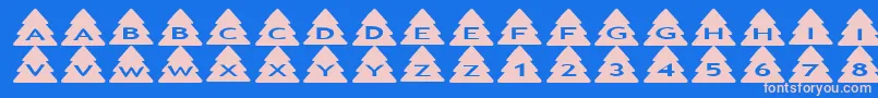 Asxmastrees Font – Pink Fonts on Blue Background