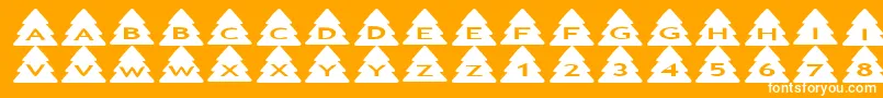 フォントAsxmastrees – オレンジの背景に白い文字