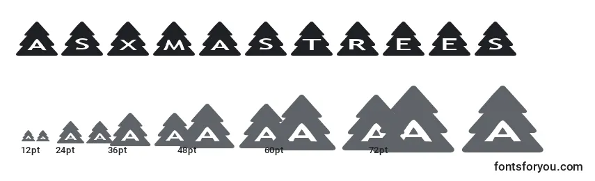 Размеры шрифта Asxmastrees