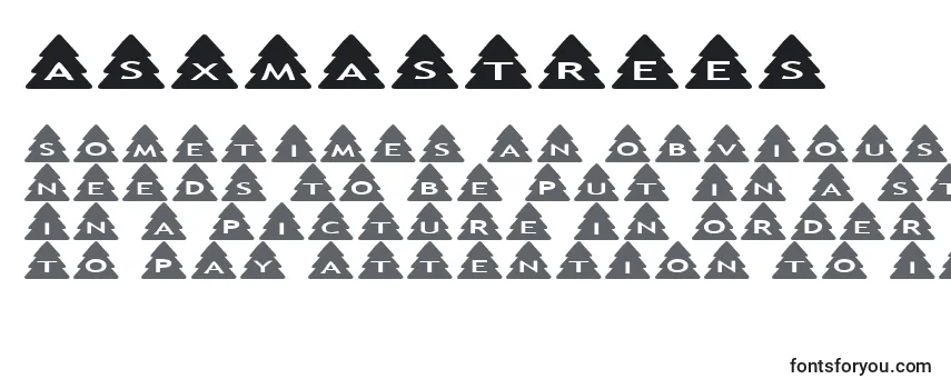 Überblick über die Schriftart Asxmastrees