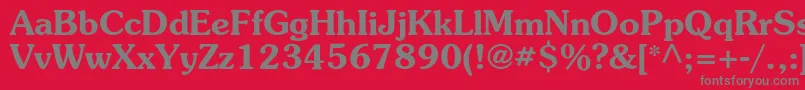 SurprizcBold Font – Gray Fonts on Red Background