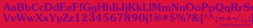 SurprizcBold Font – Purple Fonts on Red Background