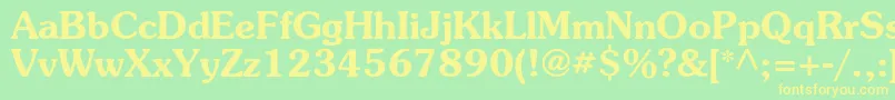 SurprizcBold Font – Yellow Fonts on Green Background