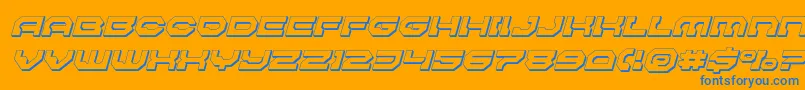 Шрифт Pulsarclasssolid3Dital – синие шрифты на оранжевом фоне