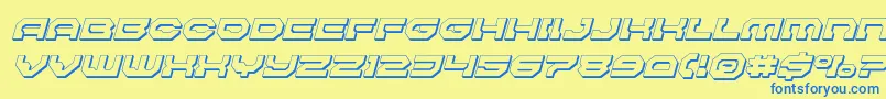 More about Pulsarclasssolid3Dital Font Pulsarclasssolid3Dital Font – Blue Fonts on Yellow Background