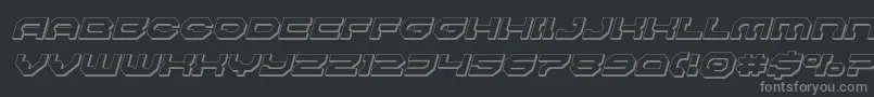 Pulsarclasssolid3Dital Font – Gray Fonts on Black Background