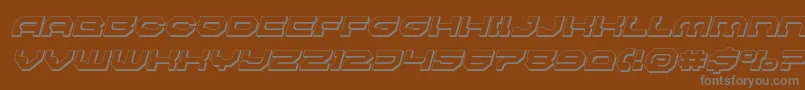 Шрифт Pulsarclasssolid3Dital – серые шрифты на коричневом фоне