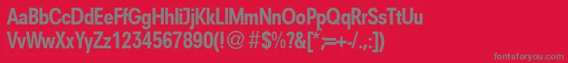 DigestdbNormal Font – Gray Fonts on Red Background