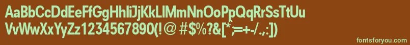 Шрифт DigestdbNormal – зелёные шрифты на коричневом фоне