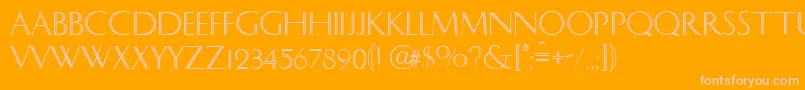 CaesarRegular-Schriftart – Rosa Schriften auf orangefarbenem Hintergrund